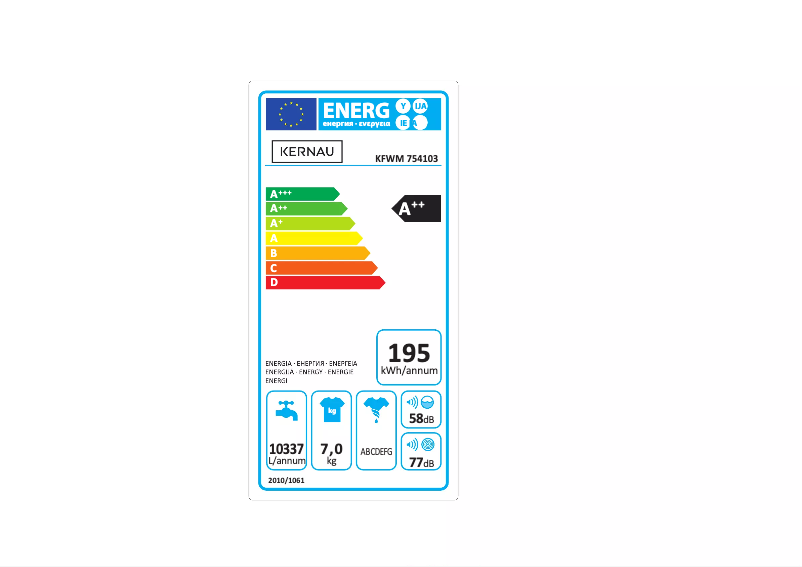 Page n°1 - Label énergétique Kernau KFWM 754103