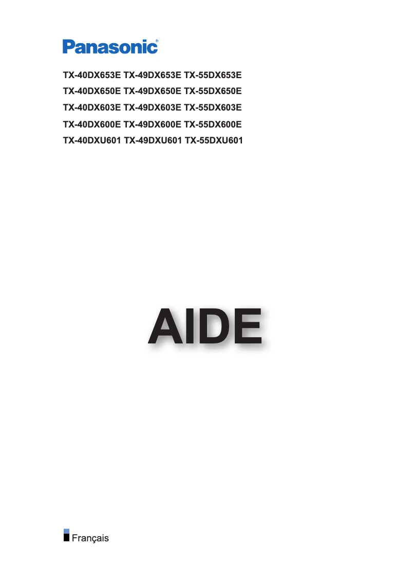 Page 1 de la notice Manuel utilisateur Panasonic Viera TX-55DXU601