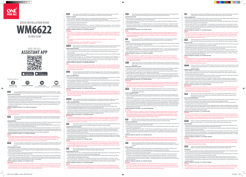 Page 1 de la notice Manuel utilisateur One for all WM 6622