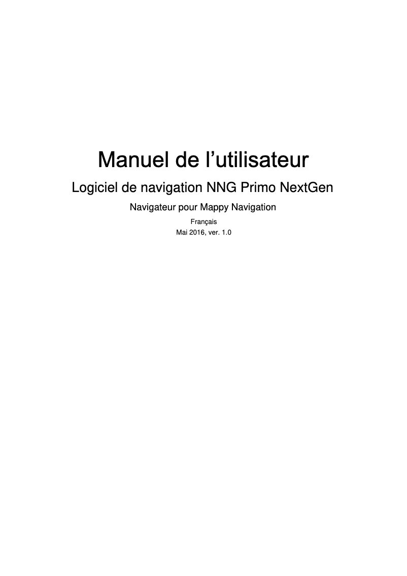 Page 1 de la notice Manuel utilisateur Logicom MAPPY Maxi X795 Camp