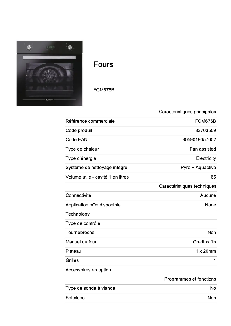 Image de la première page du manuel de l'appareil FCM676B