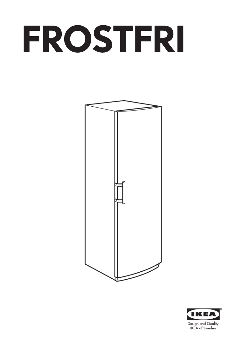 Page 1 de la notice Manuel utilisateur Ikea FROSTFRI