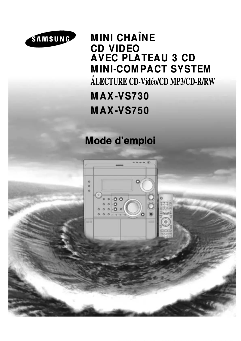 Page n°1 - Manuel utilisateur Samsung MAX-VS750