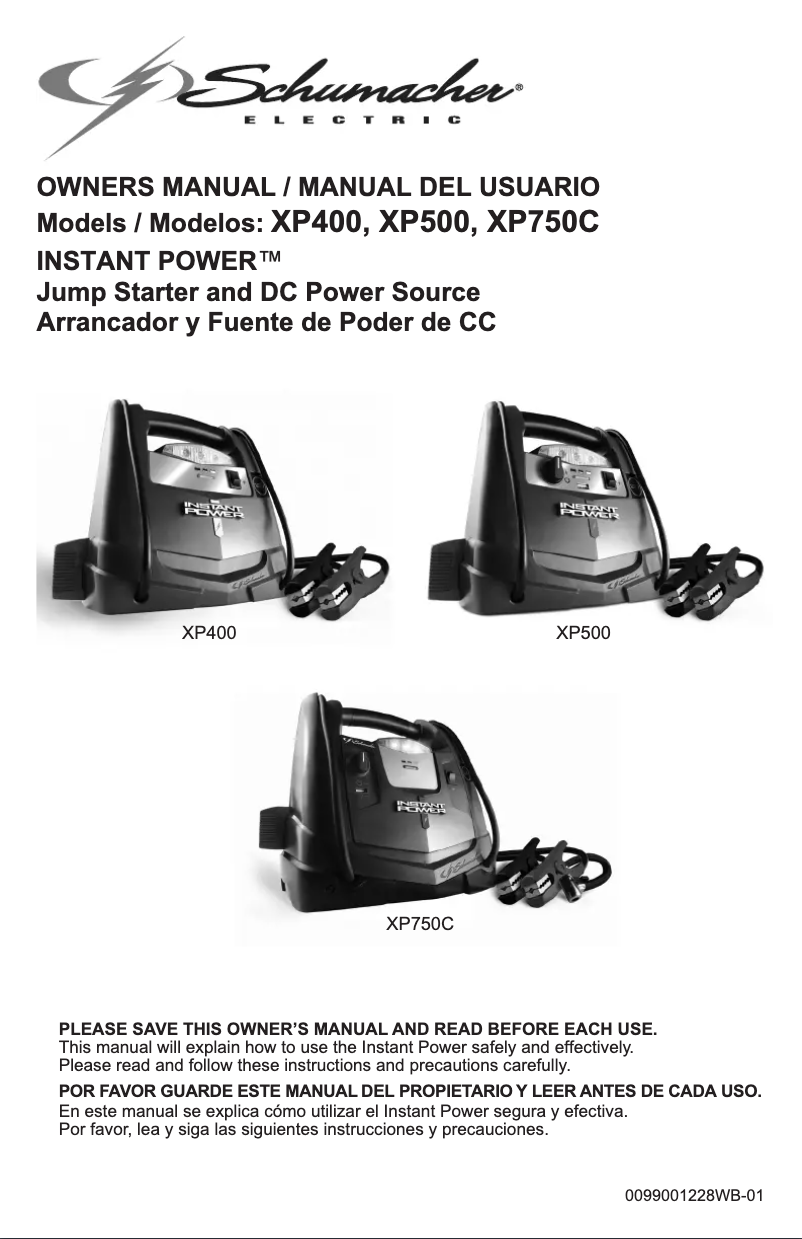 Image de la première page du manuel de l'appareil Instant Power XP750C