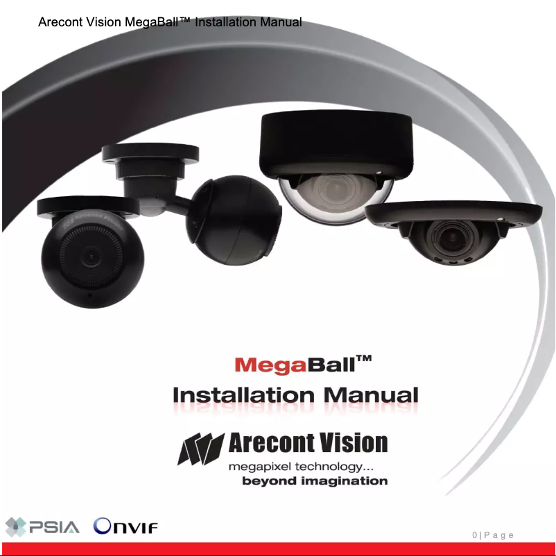 Page 1 de la notice Manuel utilisateur Arecont Vision MegaBall AV2145DN-3310-W