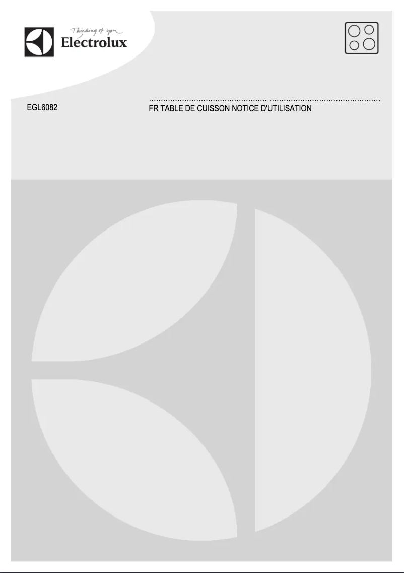 Page 1 de la notice Manuel utilisateur Electrolux EGL6082NOK