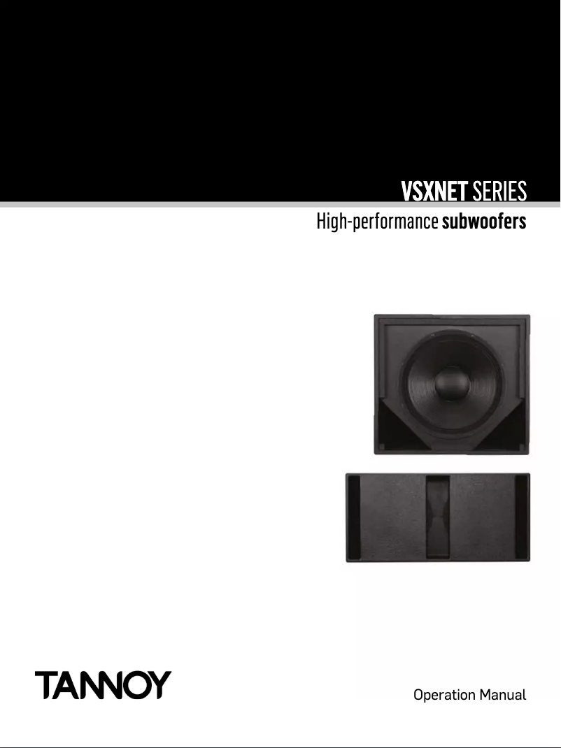Page 1 de la notice Manuel utilisateur Tannoy VSXNET 12.2BP