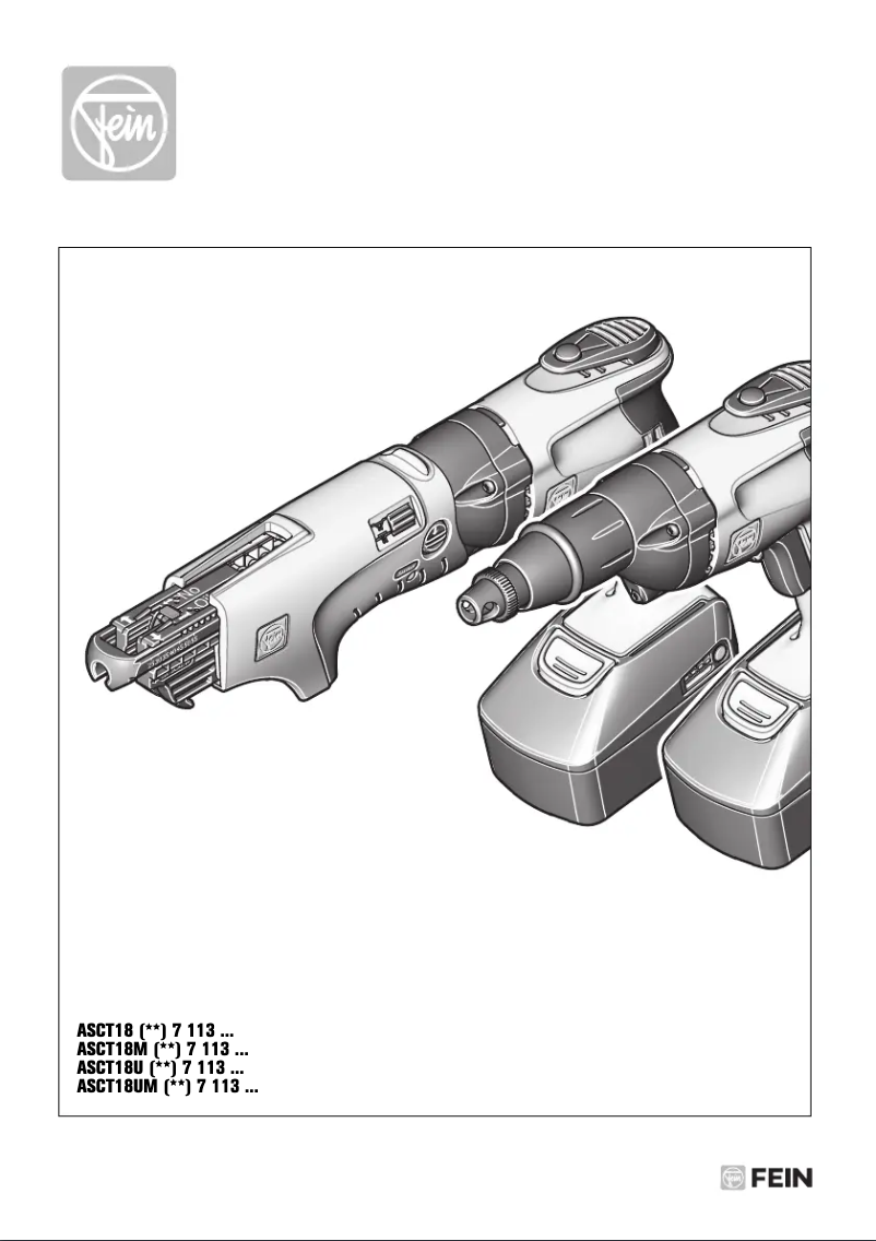 Page 1 de la notice Manuel utilisateur Fein ASCT 18 M Select