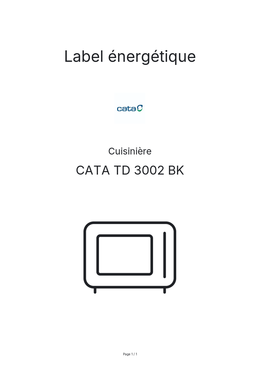 Image de la première page du manuel de l'appareil TD 3002 BK