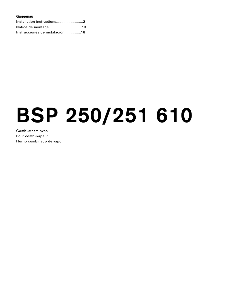 Imagen de la primera página del manual del dispositivo BSP250610
