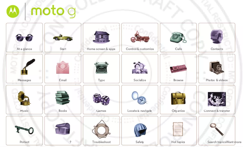 Page 1 de la notice Manuel utilisateur Motorola Moto G LTE