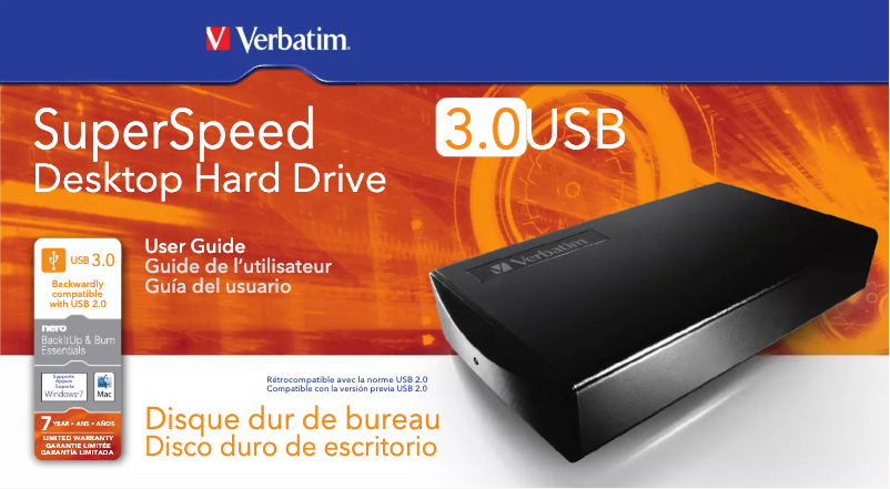 Page n°1 - Manuel utilisateur Verbatim SuperSpeed USB 3.0
