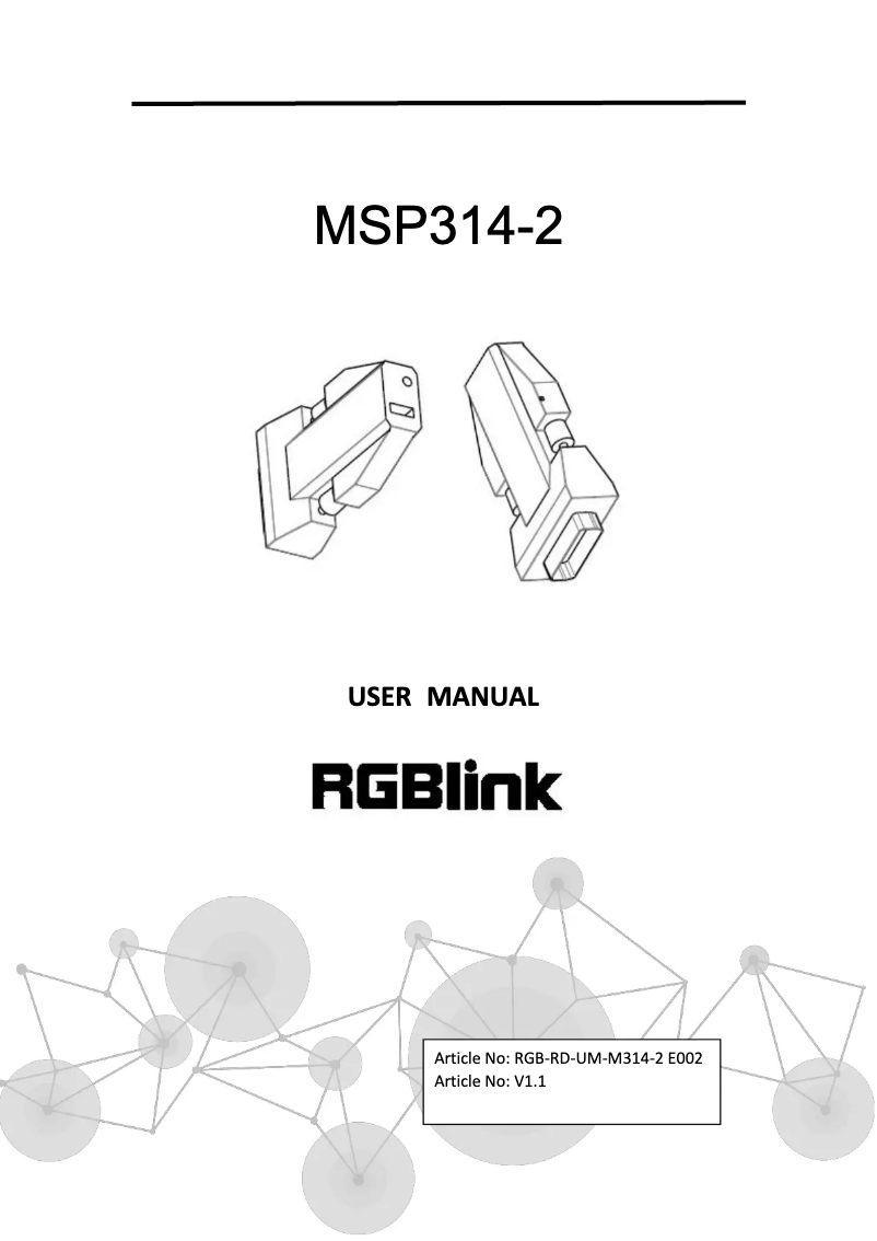 Page n°1 - Manuel utilisateur RGBlink MSP314-2