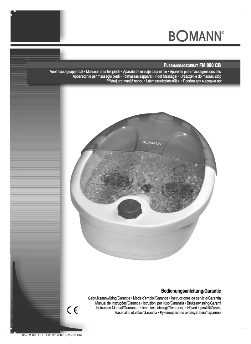 Image de la première page du manuel de l'appareil FM 890 CB