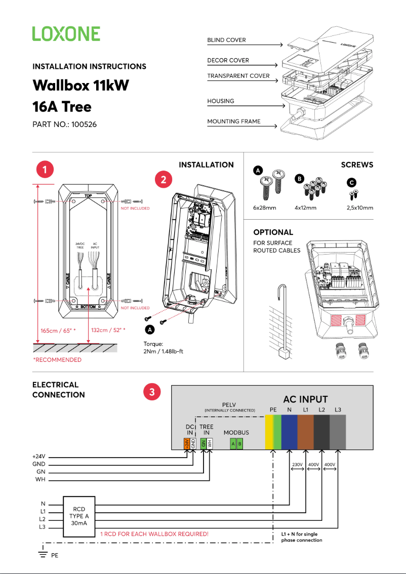 Page n°1 - Manuel utilisateur Loxone Wallbox 11kW 16A Tree