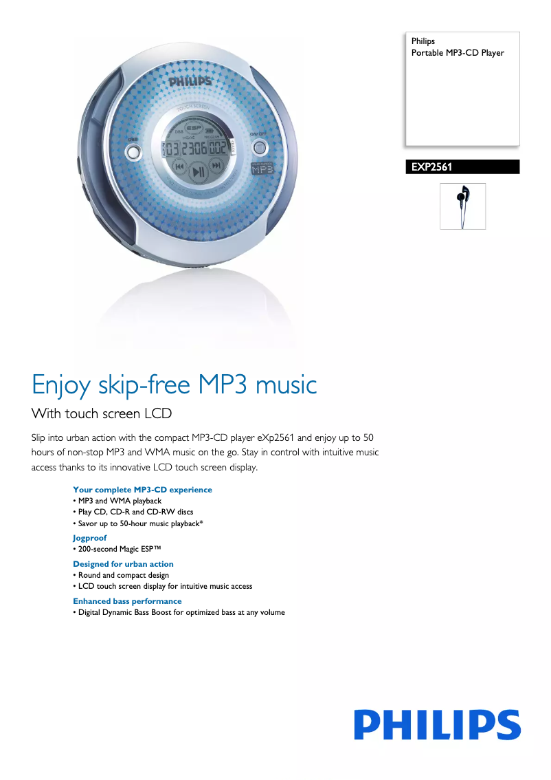 Page n°1 - Brochure Philips EXP2561