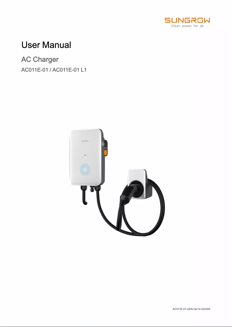 Image de la première page du manuel de l'appareil AC011E-01