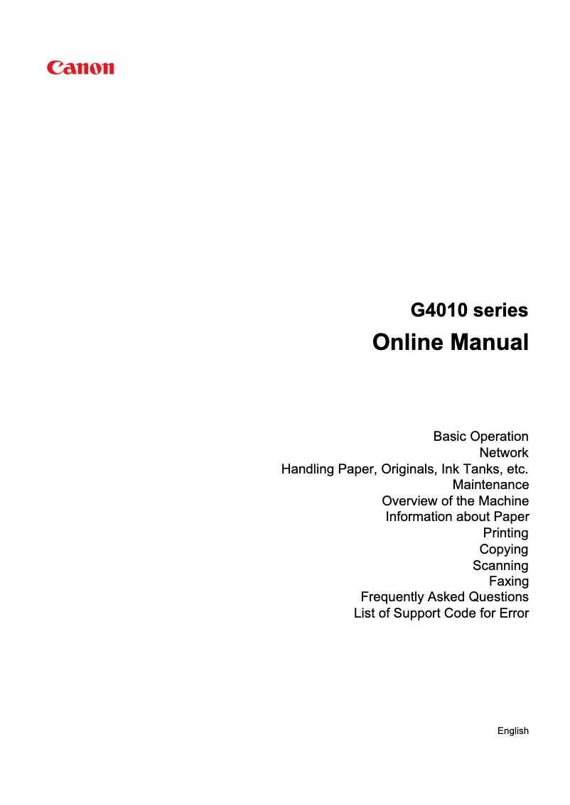 Página 1 del manual Manual de usuario Canon PIXMA G4110