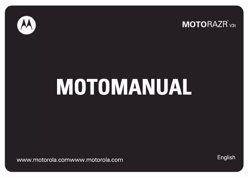 Page 1 de la notice Manuel utilisateur Motorola RAZR V3t