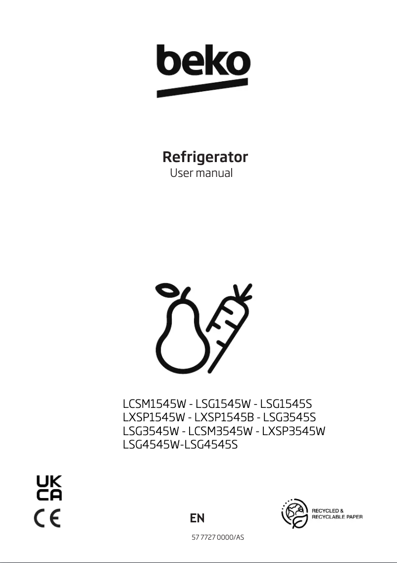 Image de la première page du manuel de l'appareil LSG4545W