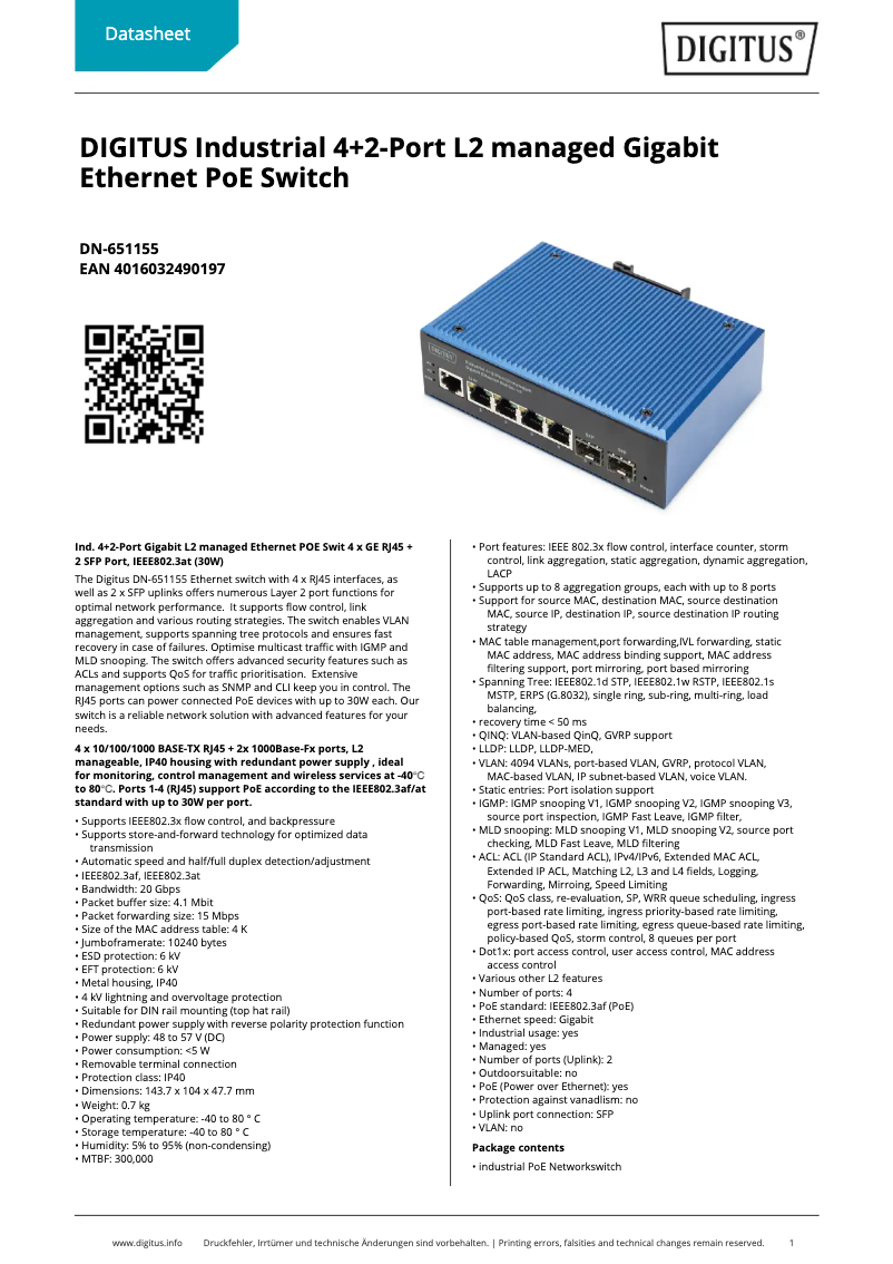 Image de la première page du manuel de l'appareil DN-651155