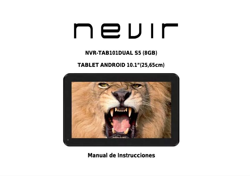 Page 1 de la notice Manuel utilisateur Nevir NVR-TAB101DUAL S5 (8GB)