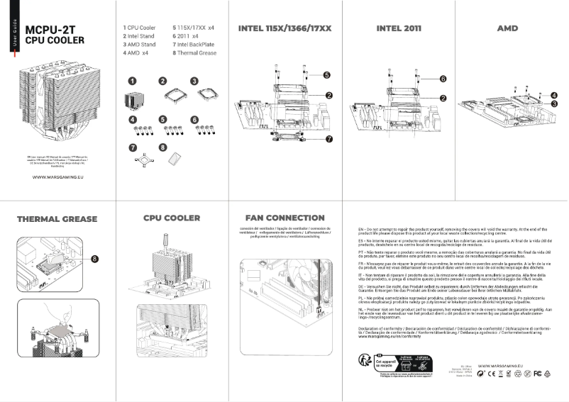Page 1 de la notice Manuel utilisateur Mars Gaming MCPU-2T
