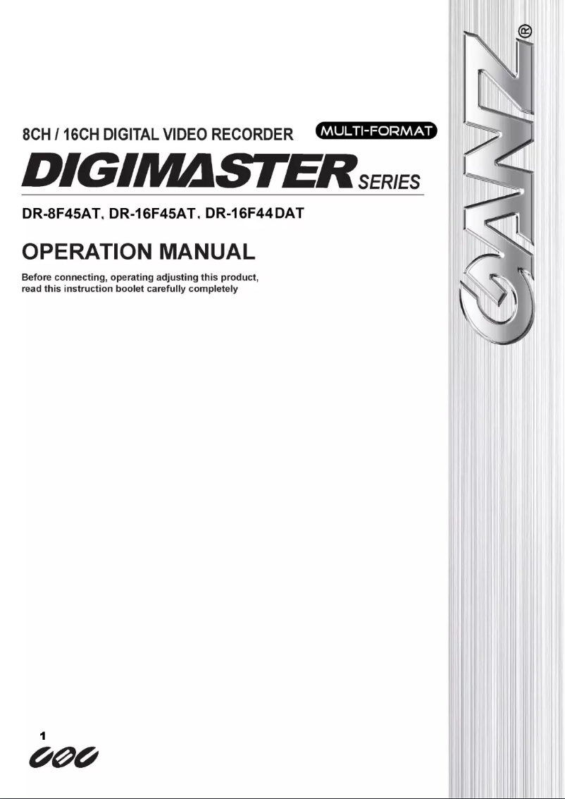 Page 1 de la notice Manuel utilisateur Ganz Digimaster R-16F45AT