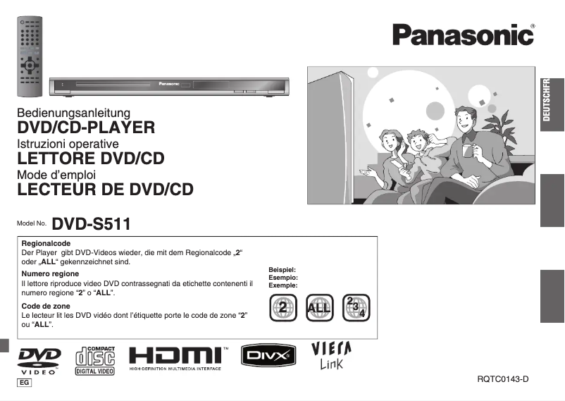 Image de la première page du manuel de l'appareil DVD-S511