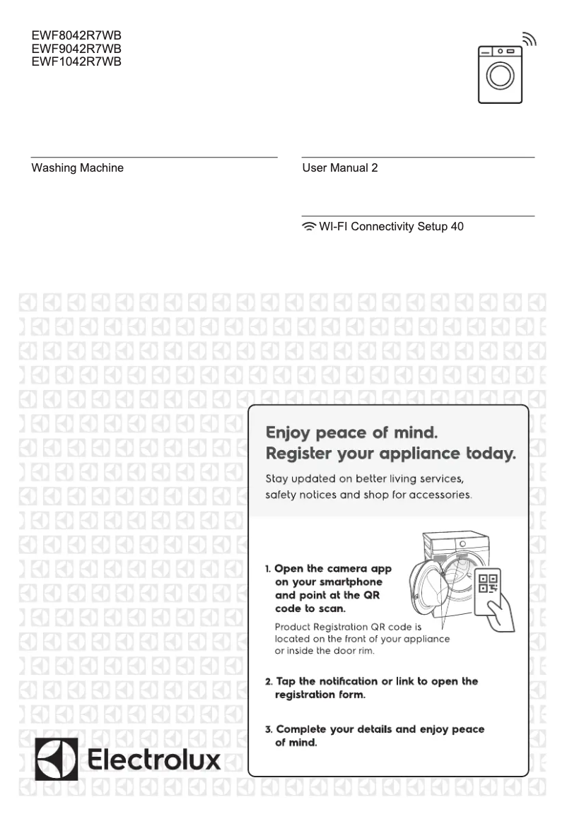 Page 1 de la notice Manuel utilisateur Electrolux EWF9042R7WB