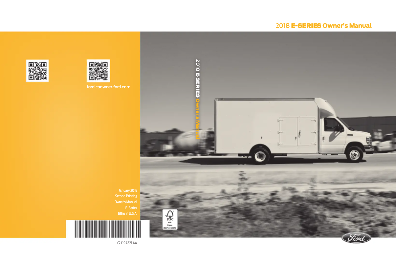 Page 1 de la notice Manuel utilisateur Ford E-Series (2018)