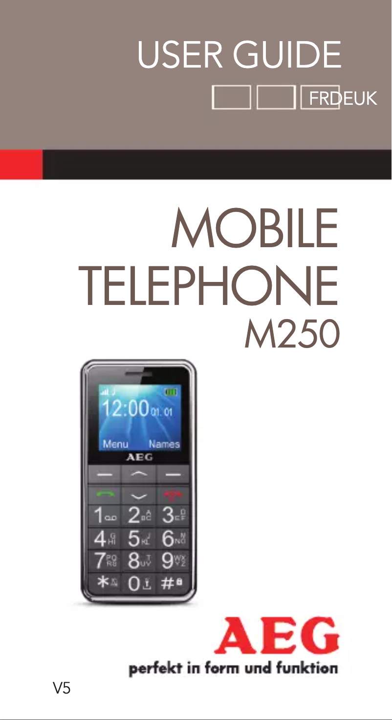 Page n°1 - Manuel utilisateur AEG Voxtel M250