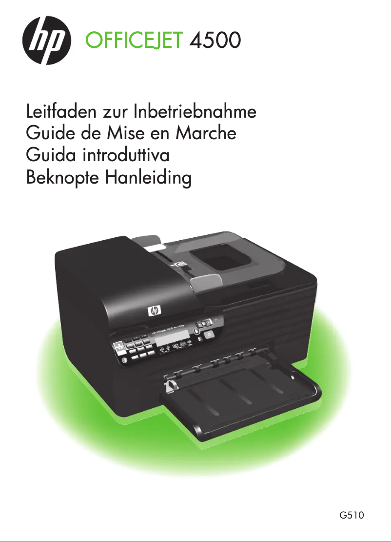 Image de la première page du manuel de l'appareil OfficeJet 4500 All-in-One