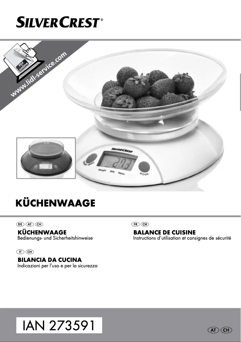 Page n°1 - Manuel utilisateur SilverCrest HG00496B