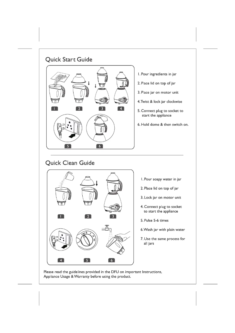 Page 1 de la notice Guide de démarrage rapide Philips HL1646