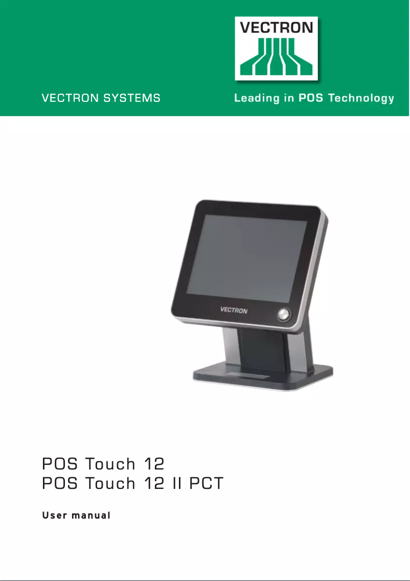 Page n°1 - Manuel utilisateur Vectron POS Touch 12