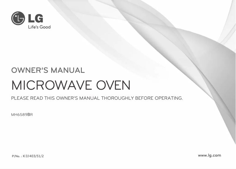 Image de la première page du manuel de l'appareil MH6589DR