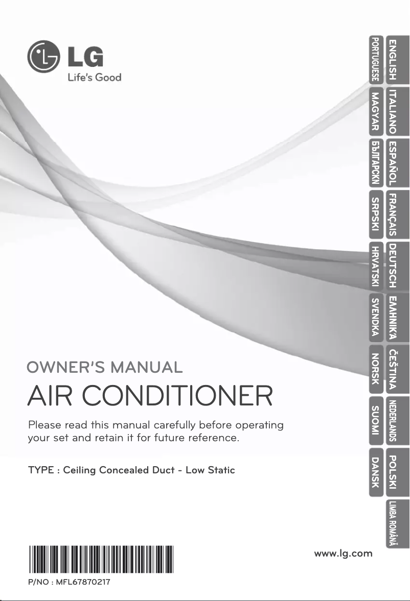 Page 1 de la notice Manuel utilisateur LG ARNU24GL3G2