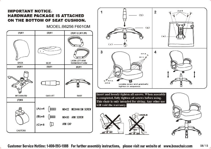 Page 1 de la notice Manuel utilisateur Boss B6256