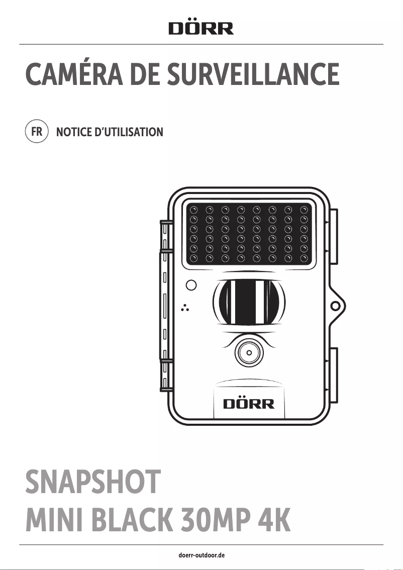 Page 1 de la notice Manuel utilisateur Dörr SnapShot Mini Black 30MP 4K