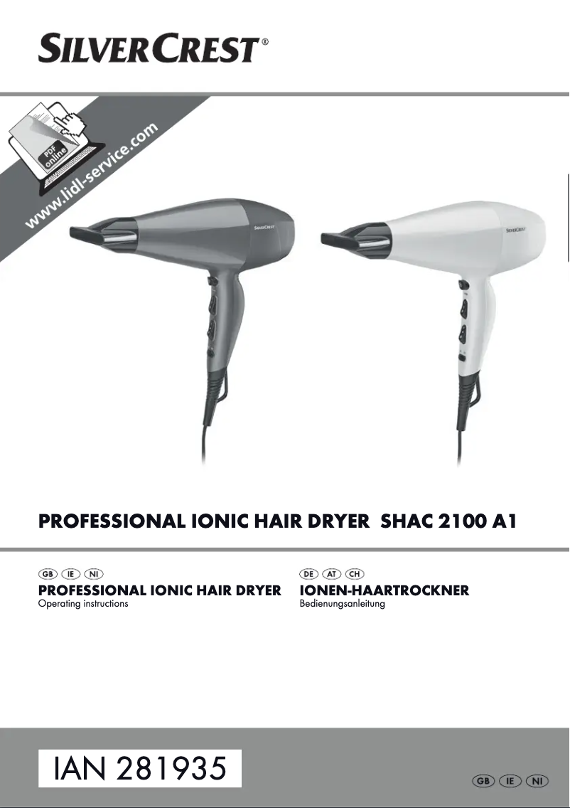 Página 1 del manual Manual de usuario SilverCrest SHAC 2100 A1