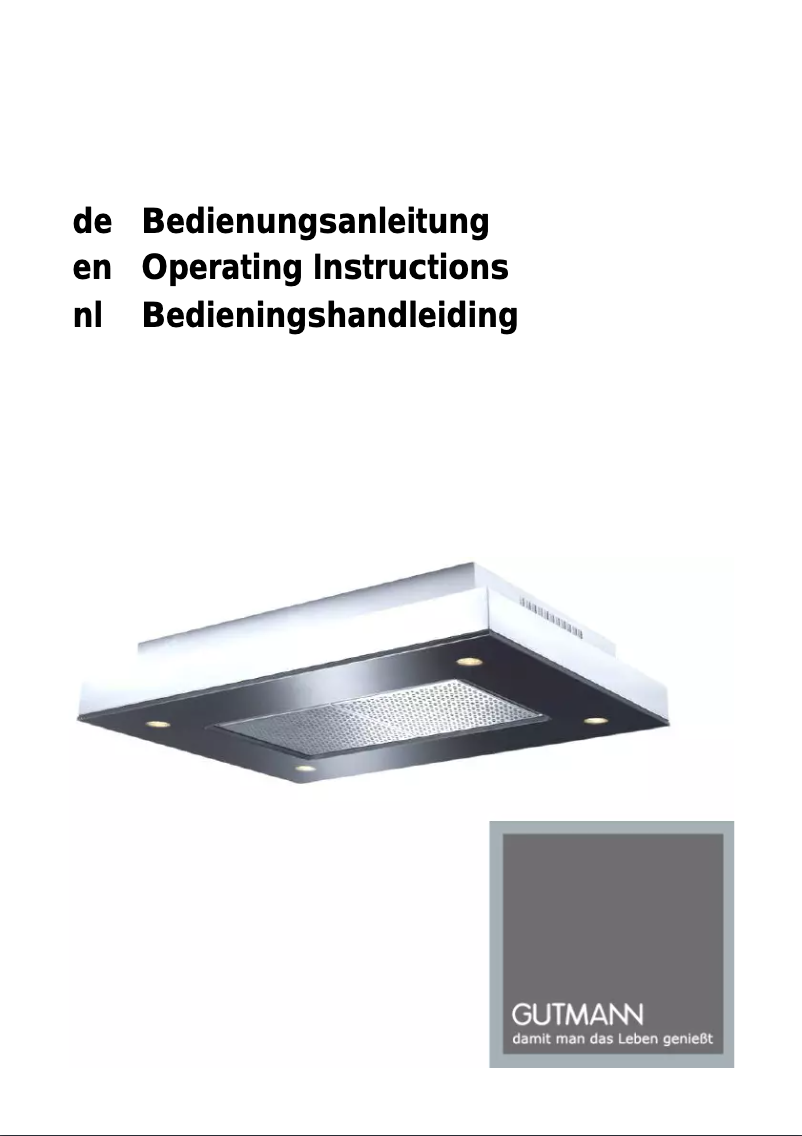 Page n°1 - Manuel utilisateur Gutmann Capa