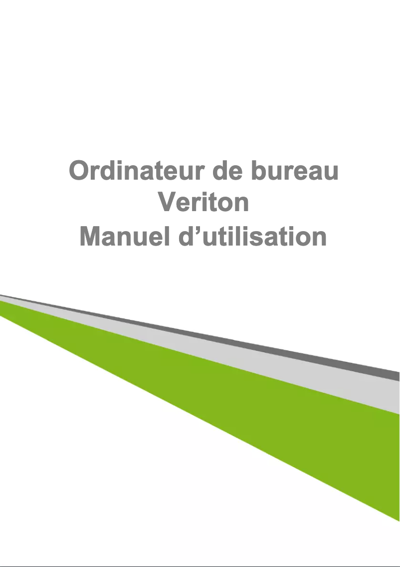Image de la première page du manuel de l'appareil Veriton F4600G