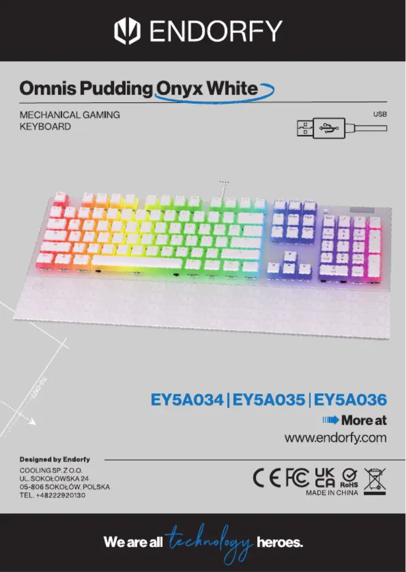 Page 1 de la notice Manuel utilisateur ENDORFY Omnis Pudding Onyx White