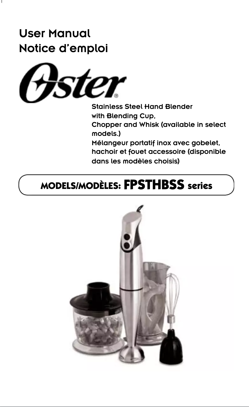 Page n°1 - Manuel utilisateur Oster FPSTHBSSA2