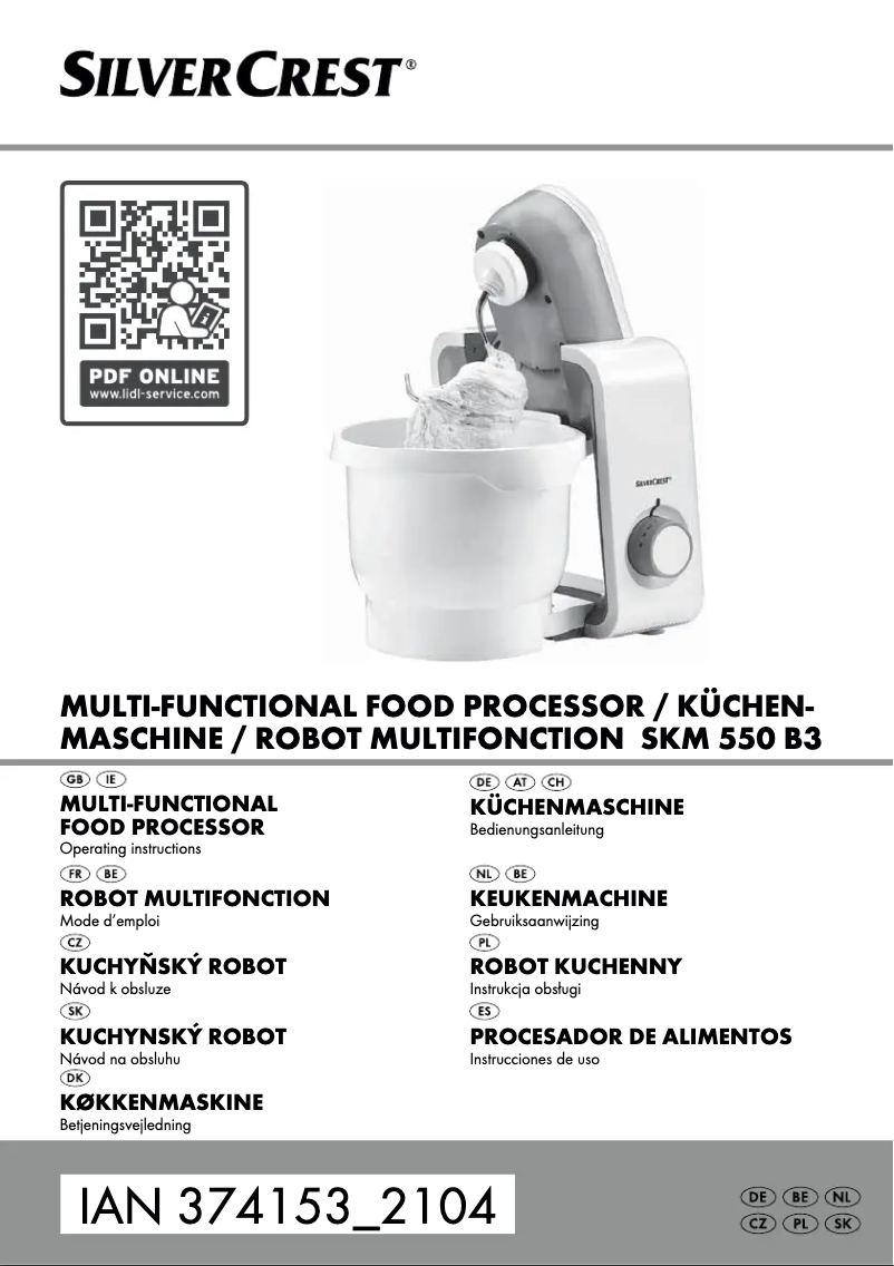Page n°1 - Manuel utilisateur SilverCrest SKM 600 A1