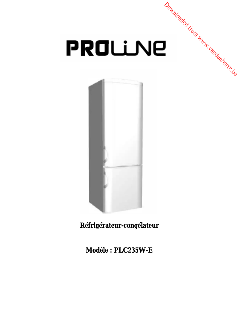 Page n°1 - Manuel utilisateur Proline PLC235
