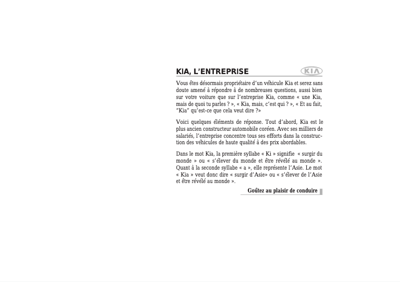 Image de la première page du manuel de l'appareil K2500 (2005)