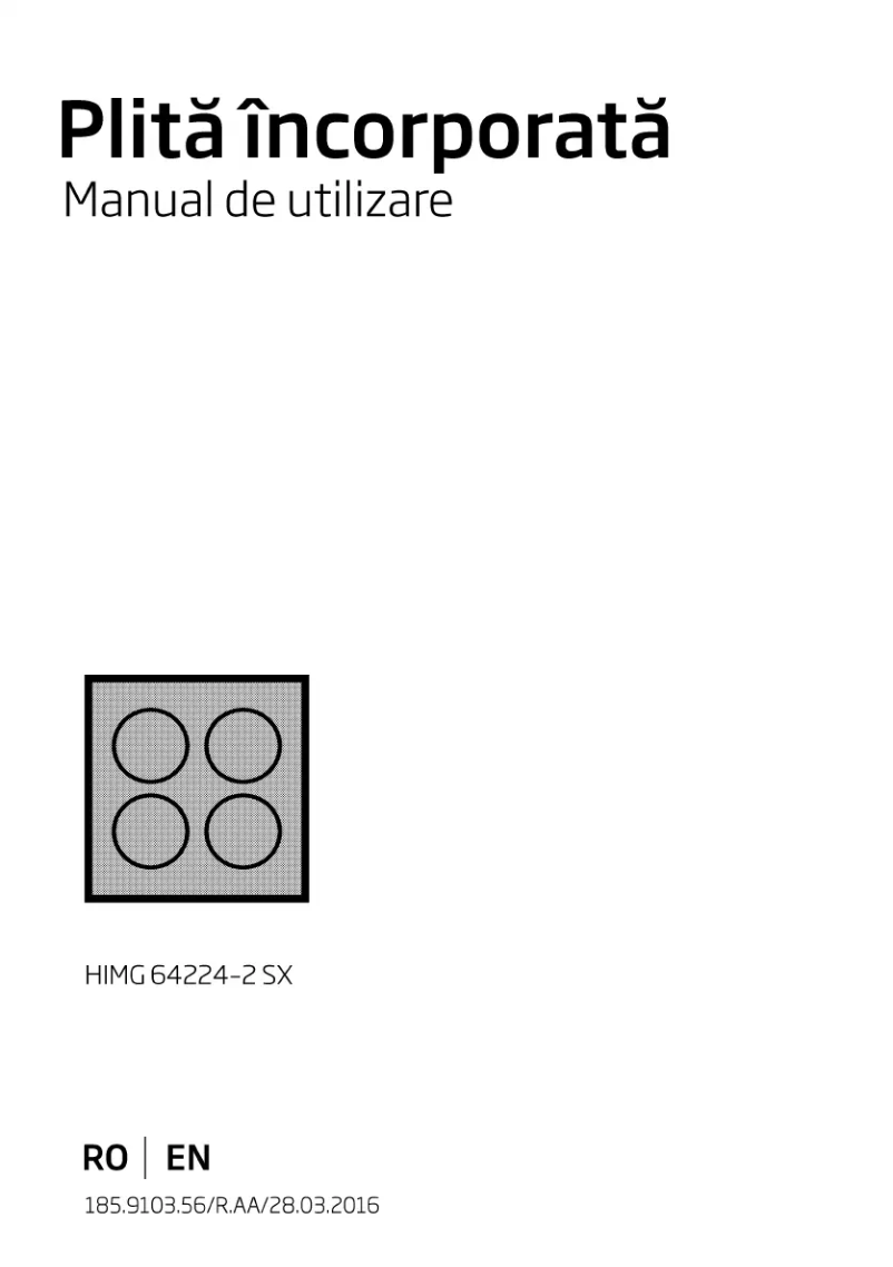 Page n°1 - Manuel utilisateur Beko HIMG64224-2SX
