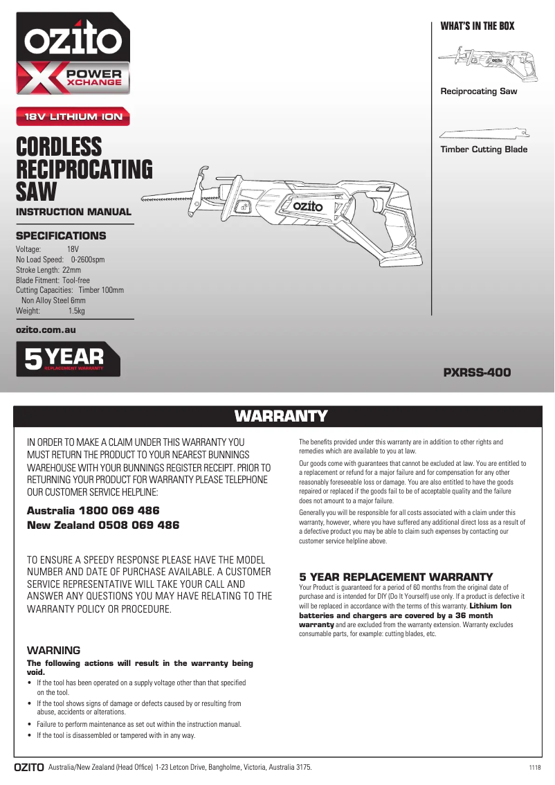 Image de la première page du manuel de l'appareil PXRSK-250